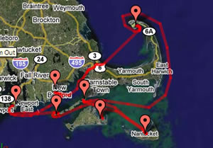 Cape Cod Itinerary Map