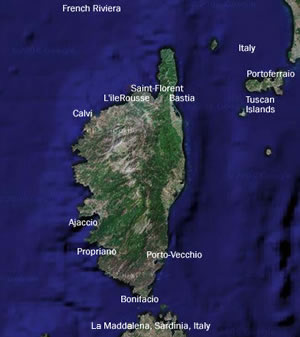 corsica map