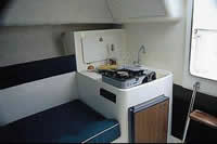 Family cruiser yacht galley