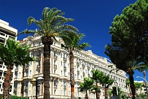 The famous Carlton Hotel on the Croissette in Cannes