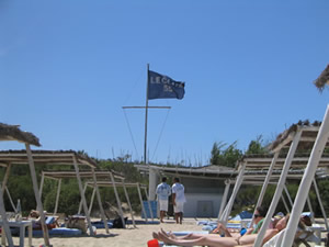 Beach Huts at Club 55 in St Tropez