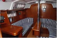 sailboat day charter interior