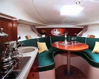 Runabout yacht charter interior