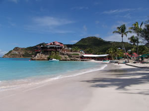 A beach on st Barths