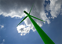 green wind turbine